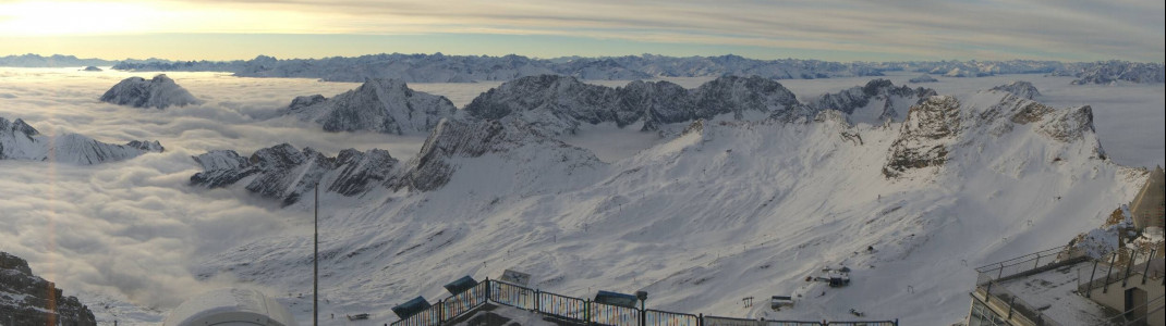 Das Skigebiet auf der Zugspitze ist das höchstgelegene in Deutschland.