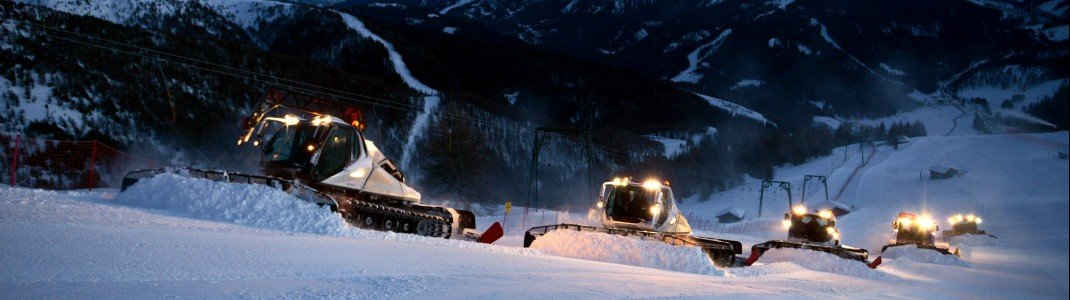 Deutlich nach oben geht der Adrenalinspiegel bei der Fahrt mit dem Pistenbully.