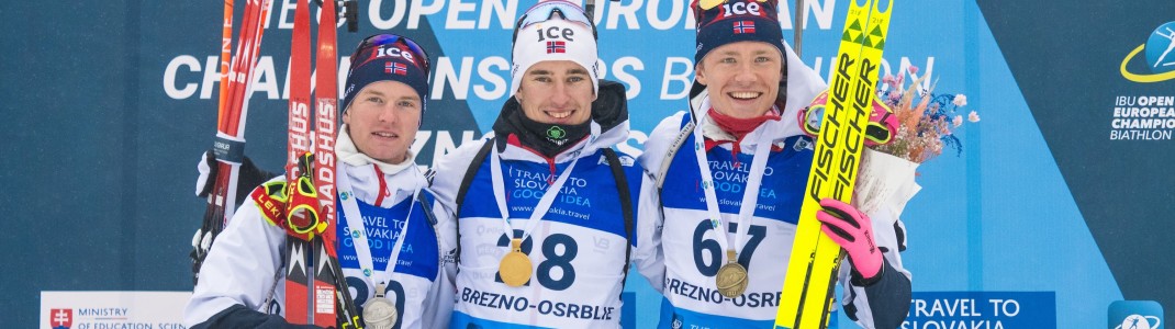 Gold, Silber und Bronze für das norwegische Team im Einzel.