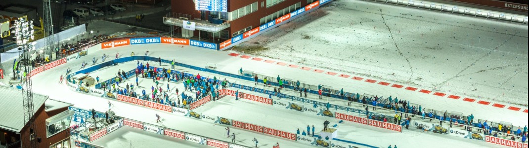 Sechs Weltcuprennen stehen in Östersund auf dem Programm, die Hälfte davon unter Flutlicht.