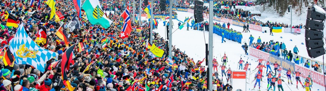 Mehrere Zehntausend Biathlonfans pilgern für den Weltcup nach Ruhpolding.