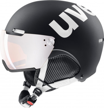 The hard shell visor helmet uvex hlmt 500 visor provides an extra large window of vision.