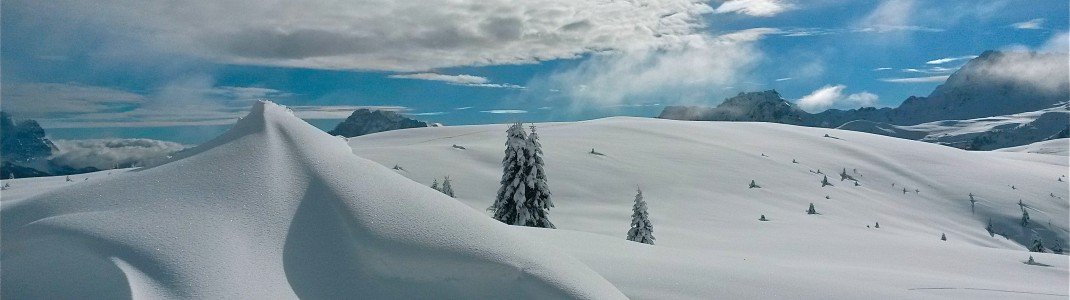 Der Winter in den Dolomiten im Februar 2014.