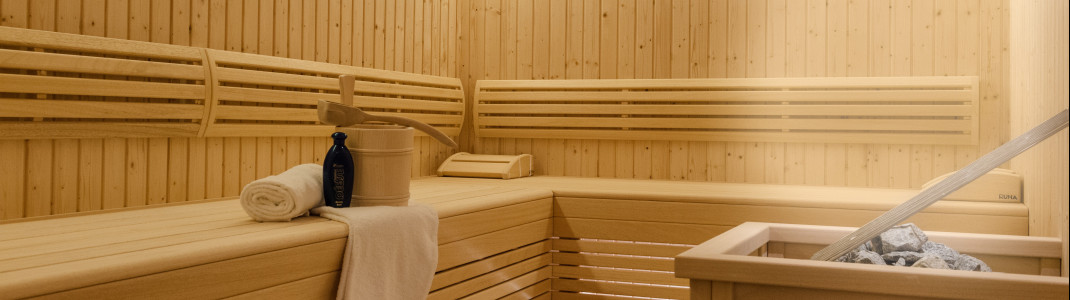 Einige der Zimmer in Sonnleiten sind mit einer eigenen Sauna ausgestattet.