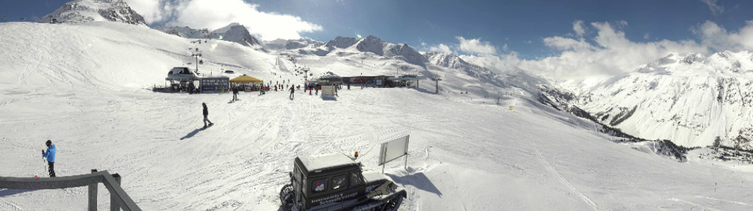 Noch strahlt die Sonne über Obergurgl Hochgurgl. Am Samstag werden hier 15 Zentimeter Neuschnee erwartet.