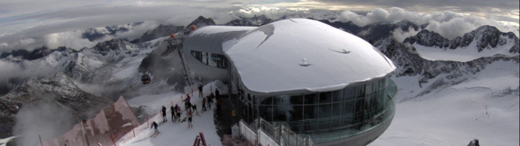 Bergstation der Wildspitzbahn im Pitztaler Gletscher.