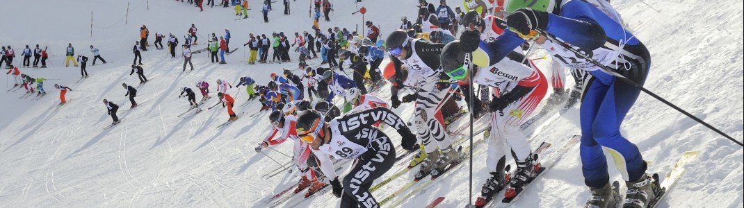 Massenstart beim Rennen &#34;Der Weisse Rausch&#34;