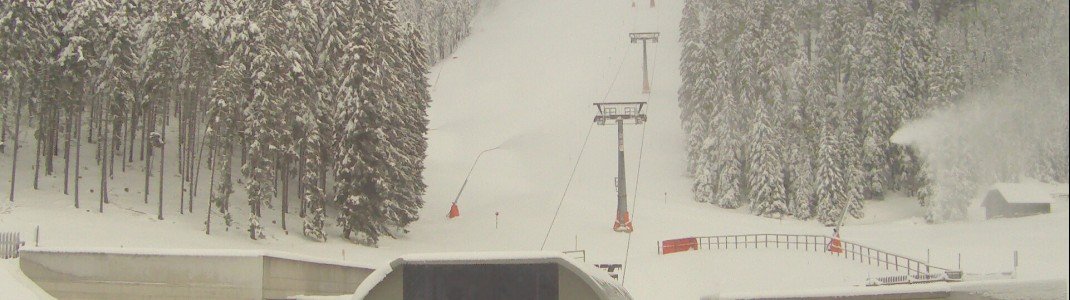 Die Talstation an der Steinbachalmbahn im Skigebiet Stuhleck.