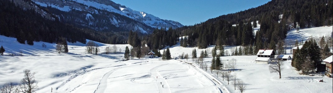 Die Rohrmoos-Loipe bei Oberstdorf gilt als besonders schneesicher.