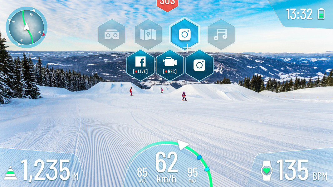 Shoot video on the ski slopes with camera goggles