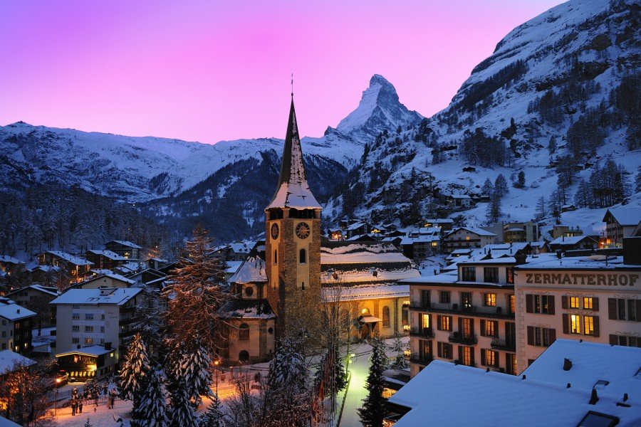 Romantische Alpenidylle im autofreien Zermatt