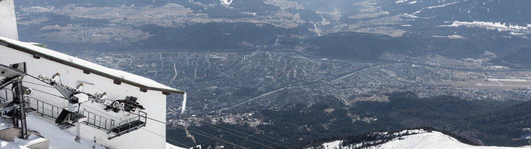 Schnee, Sonne und fantastische Aussicht auf die Landeshauptstadt Innsbruck