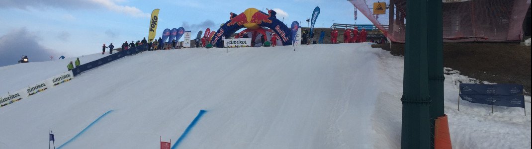 Red Bull-Starthaus auf dem Seceda-Gipfel.