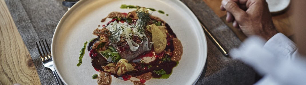 Die Gäste können abends zwischen Fleisch-, Fisch- und vegetarischen Gerichten wählen.