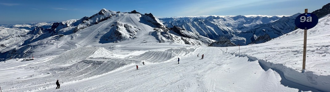 Über 20 top präparierte Pistenkilometer erwarteten uns Mitte September am Hintertuxer Gletscher.