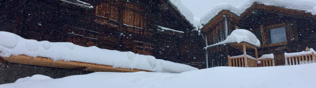 Schnee über Schnee in Saas-Fee