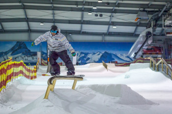 Der Funpark ist Bispingens Hotspot für Snowboarder und Freestyler
