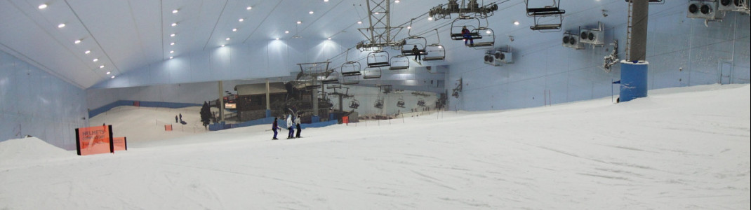 Skifahren mitten in der Wüste - das gibt's wirklich nur in Dubai. Sogar Pinguine leben hier.