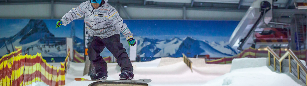 The terrain park is Bispingen's hotspot for snowboarders and freestylers