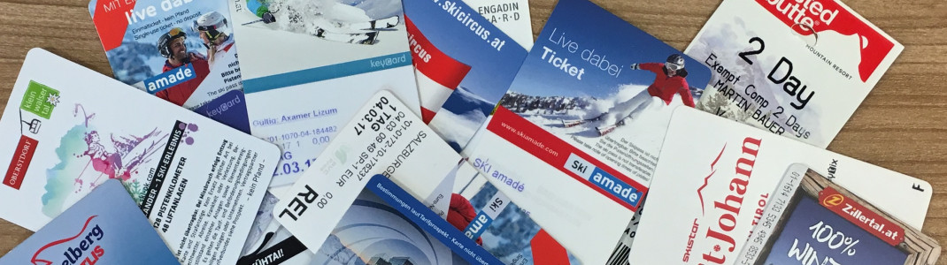 Money we spent: Our collection of lift tickets.