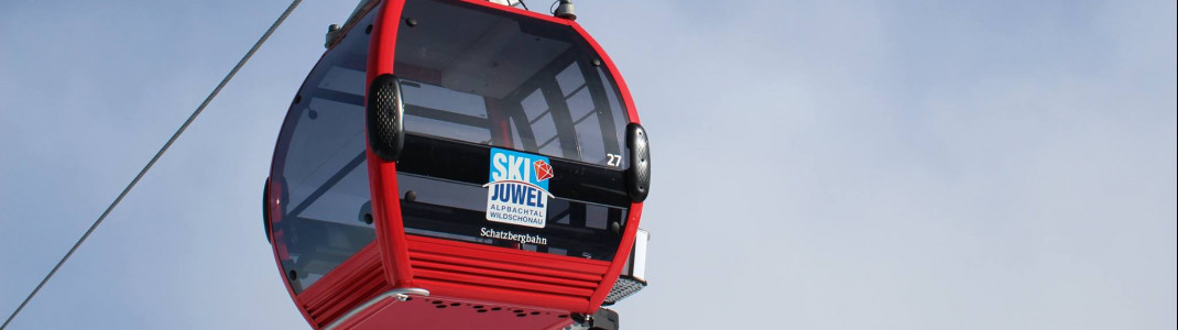 Rote Gondeln für die neue Schatzbergbahn im Ski Juwel Alpbachtal Wildschönau