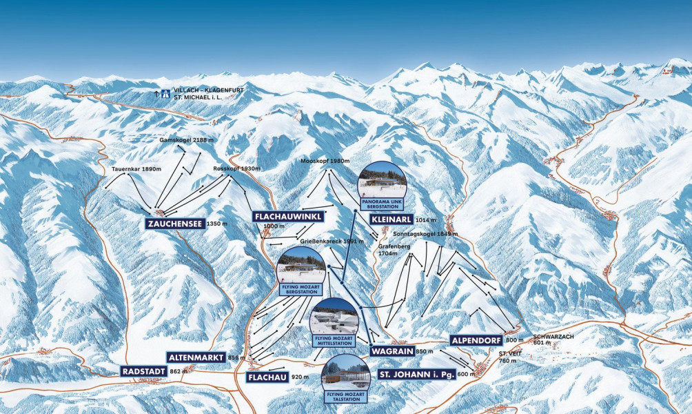 Ab der Saison 2020/21 bringt dich ein Skipass von Alpendorf bis Zauchensee.