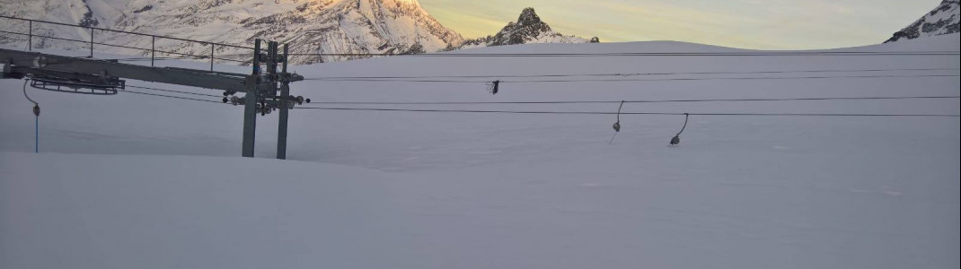 Vom Schlepplift in Saas Fee ist nicht mehr viel zu sehen.