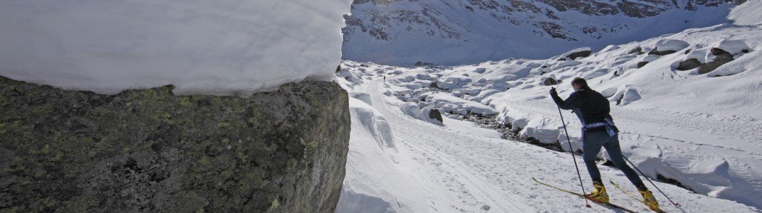 Die Hochplateaus und Täler rund um Meran laden zum nordischen Skivergnügen.