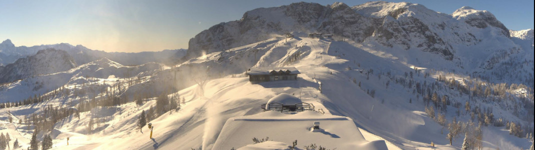 1 Meter Schnee liegen zum Saisonstart auch auf der Sonnenalpe. (Webcambild vom 28.11.)