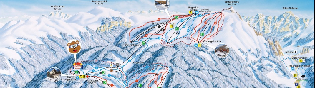 Das Skigebiet bei Grünau im Almtal reicht bis auf 1600 Meter.