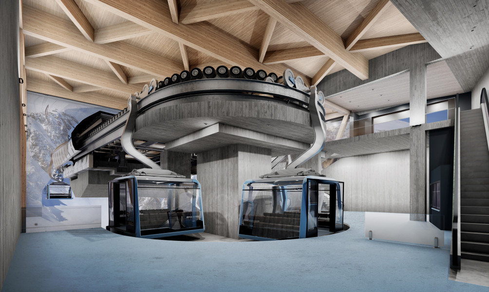 Eine neue 3S-Bahn entsteht in Zermatt.