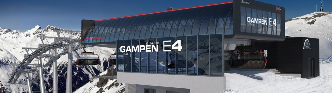 Skizze der neuen Bergstation Gampen E4