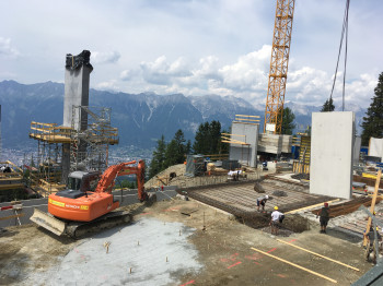 Die Bauarbeiten an der neuen Patscherkofelbahn schreiten zügig voran