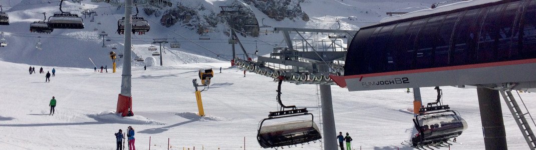 Die neue Flimjochbahn transportiert bis zu 3.200 Passagiere pro Stunde den Berg hinauf.