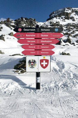 Die Schmugglerrunde führt durch das gesamte Skigebiet von Ischgl in Österreich bis hinüber nach Samnaun in der Schweiz.