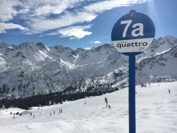Viele blaue Pisten gibt es in der Skiregion Oberstdorf-Kleinwalsertal, wie hier am Fellhorn.