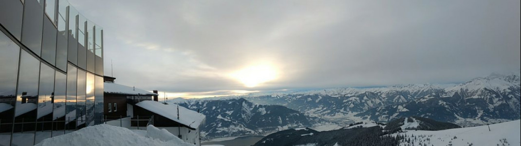 Den Zeller See immer im Blick haben Wintersportler auf der Schmittenhöhe.