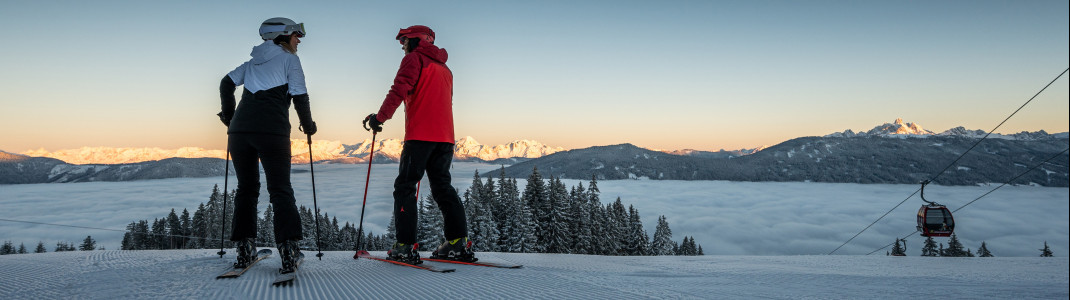 Skifahrer erreichen von Radstadt aus einige der schönsten Skigebiete Österreichs.