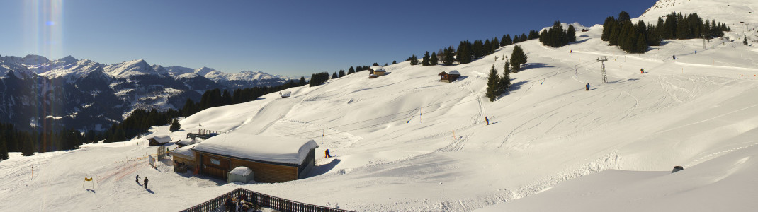 Elf Naturschneepisten erwarten die Besucher im Skigebiet Hochwang in der Gemeinde Arosa.