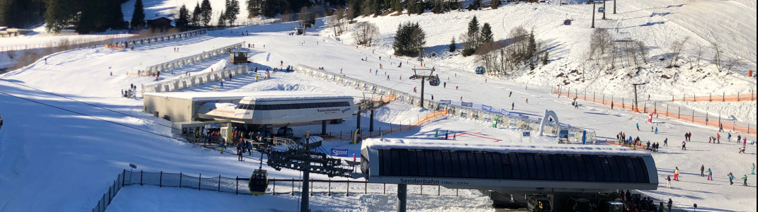 View across the beginner's area Ski center Angertal