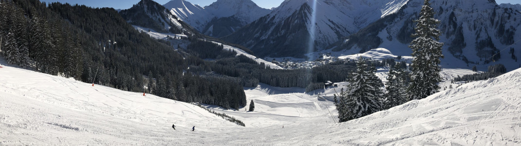 Berwang offers wide and sunny slopes.