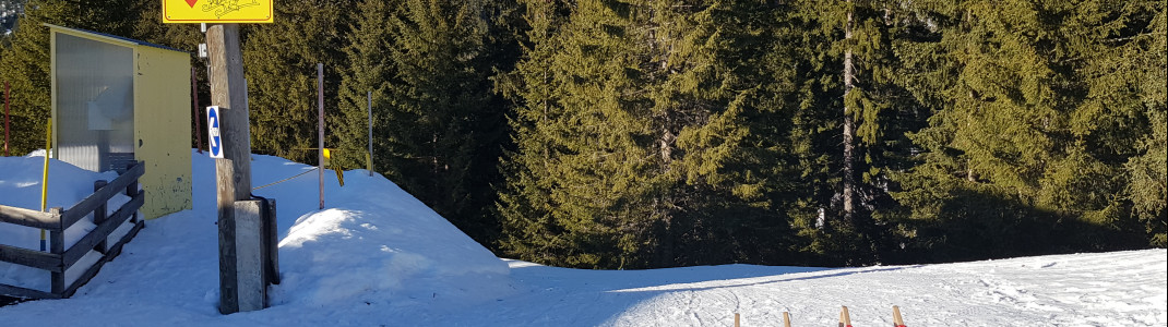 Entry to the toboggan run at the mountain station of the Egghof Sun Jet.