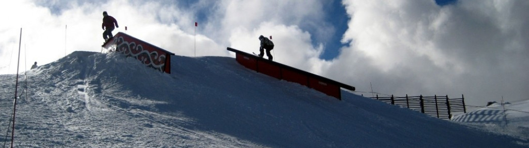 rails at the "Playzone Trail" terrain park