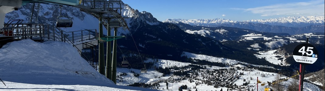 Only experts should ski up to the Paolina top station.