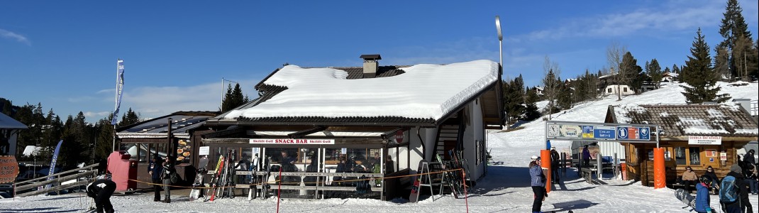 At the golf lifts the snack bar offers a bite to eat.