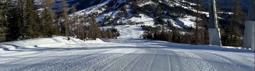 The slopes were in top condition during our visit.