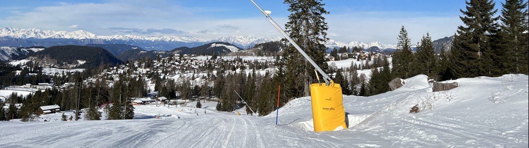 All slopes in Carezza can be covered with artificial snow.