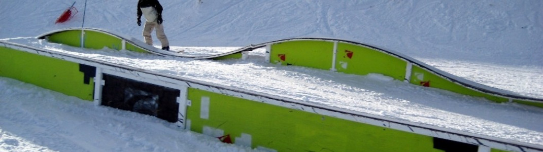 rails at the "Up and Go" terrain park