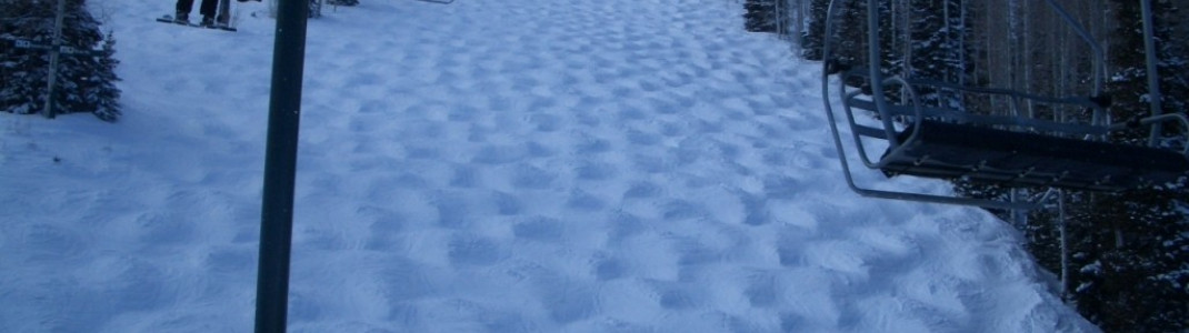 Mogul run beyond the Wasatch chairlift