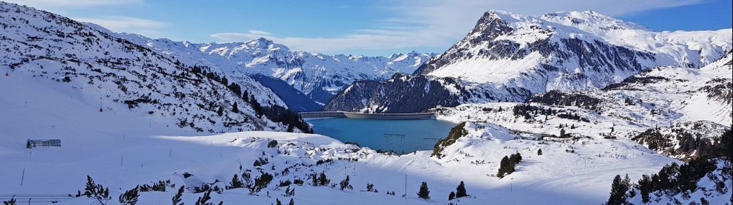 A dream panorama awaits winter sports enthusiasts at Silvapark Galtür!